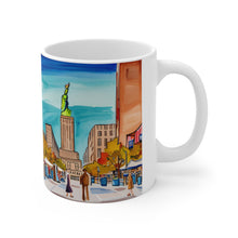 Load image into Gallery viewer, At the Cafe Statue of Liberty New York  #11 Mug 11oz mug AI-Generated Artwork
