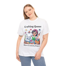 Load image into Gallery viewer, Crafting Queen: Where Creativity Reigns, T-Shirt Designing 100% Cotton Classic
