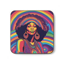 Load image into Gallery viewer, Retro 60&#39;s Psychedelic #36 Hardboard Back AI-Enhanced Beverage Coasters
