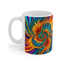Load image into Gallery viewer, Tye Dye Swirls &amp; Ripples #10 Ceramic 11oz AI Decorative Mug

