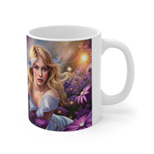 Load image into Gallery viewer, April Diamond Birth Month Colors Fairies &amp; Butterflies #2 Mug 11oz mug AI-Generated Artwork
