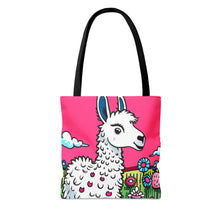 Load image into Gallery viewer, Field of a Llama #6 Tote Bag AI Artwork 100% Polyester
