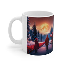 Load image into Gallery viewer, Winter Scene That time of Year caroling  #1 Mug 11oz mug AI-Generated Artwork
