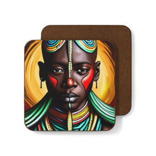 Load image into Gallery viewer, Colorful #13 Colors of Africa Hardboard Back AI-Enhanced Beverage Coasters
