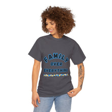 Load image into Gallery viewer, Muse Wearable Blue Border Family Over Everything Unisex Cotton Crewneck T-Shirt
