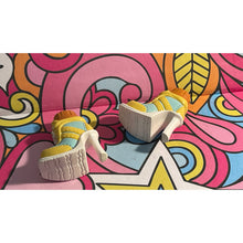 Load image into Gallery viewer, Vintage 2004 Yellow High heels Boots My Design Scene Footwear Shoes
