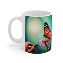 Load image into Gallery viewer, July Ruby Birth Month Colors Fairies &amp; Butterflies #1 Mug 11oz mug AI-Generated Artwork
