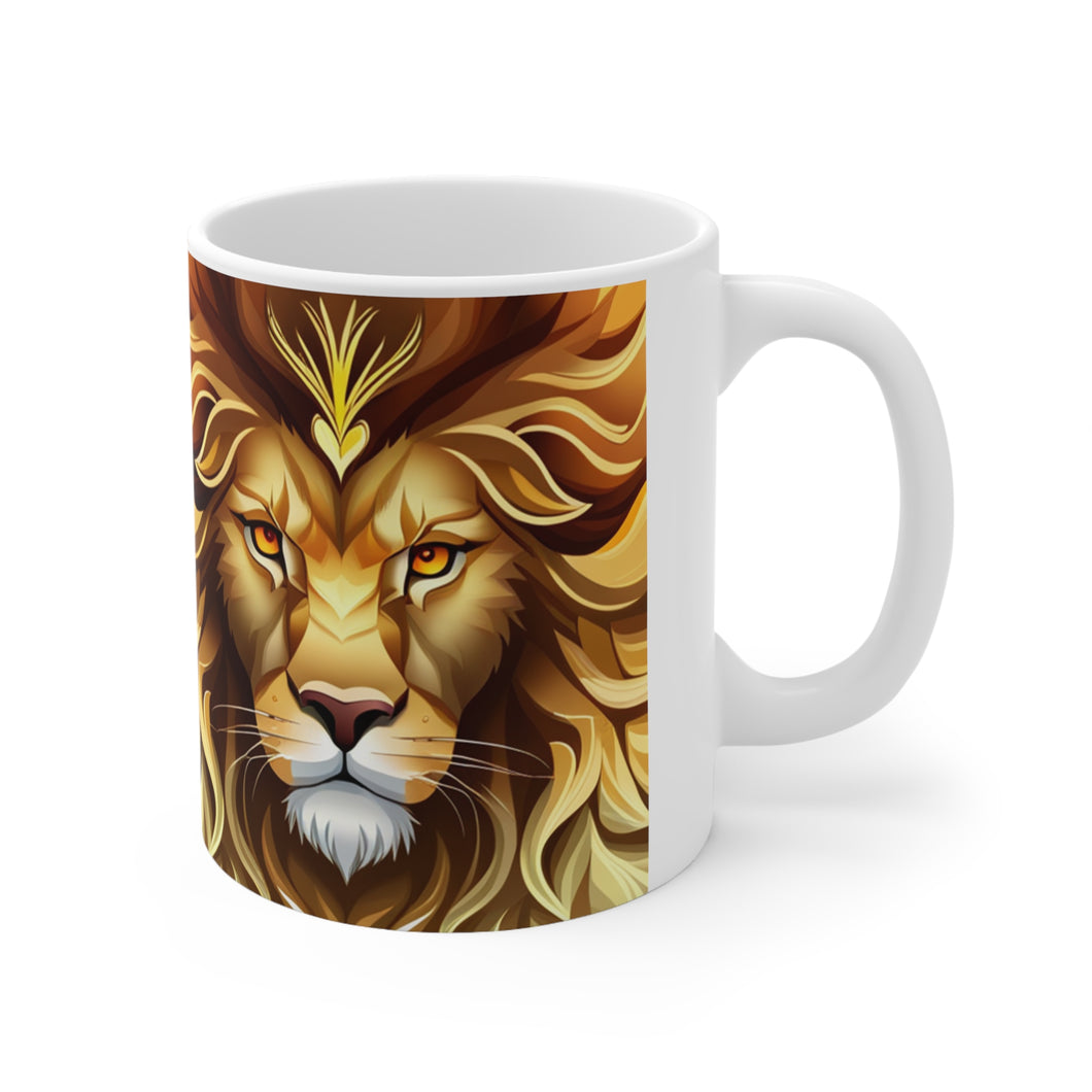 Lion Gentle and Fierce #2 Mug 11oz mug AI-Generated Artwork