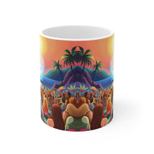 Load image into Gallery viewer, Beach Vibes Retro Concert #2 Ceramic 11oz Mug AI Artwork
