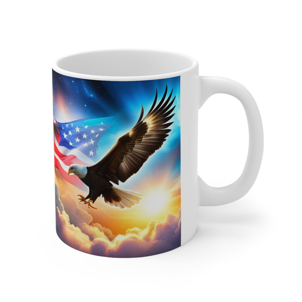 The United States of America USA Flag Eagle #1 Mug 11oz mug AI-Generated Artwork