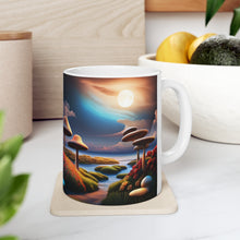 Load image into Gallery viewer, Lunar Moon &amp; Mushrooms Fantasy Art #7 Ceramic Mug 11oz AI Generated Artwork
