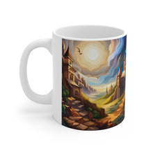 Load image into Gallery viewer, Medieval Castle at Sunset Mug 11oz mug AI-Generated Artwork
