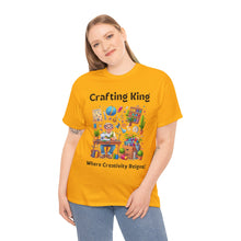 Load image into Gallery viewer, Crafting King: Where Creativity Reigns, Grandpa Sewing Cotton Classic T-shirt
