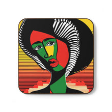 Load image into Gallery viewer, Colorful #26 Colors of Africa Hardboard Back AI-Enhanced Beverage Coasters
