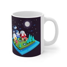 Load image into Gallery viewer, Lunar Full Moon Mushroom Planet Fantasy Air #4 Ceramic Mug 11oz AI Generated Artwork
