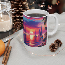 Load image into Gallery viewer, Blue Skies Nautical Sunset Ceramic Mug 11oz Ceramic Coffee Mug
