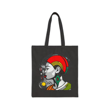 Load image into Gallery viewer, Colors of Africa Queen Sista #10 Red Cap 100% Cotton Canvas Tote Bag 15&quot; x 16&quot;
