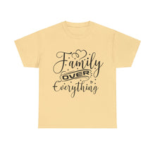 Load image into Gallery viewer, Muse Wearable Family Over Everything Script Unisex Cotton Crewneck T-Shirt
