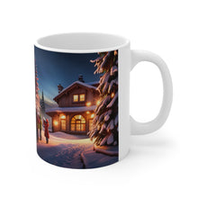 Load image into Gallery viewer, Winter Scene That time of Year caroling  #3 Mug 11oz mug AI-Generated Artwork
