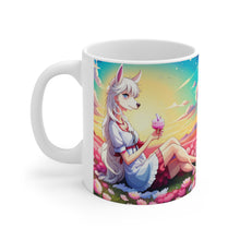 Load image into Gallery viewer, Good Vibes Cute Llama Funny #4 Ceramic 11oz Mug AI-Generated Artwork
