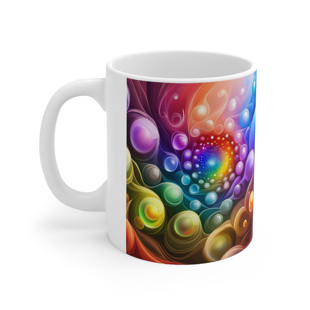 Fusion of Bright Liquid Bubbles in Motion #1 Mug 11oz mug AI-Generated Artwork