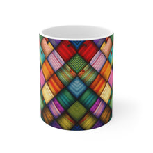 Load image into Gallery viewer, Old Fashion Quilted Yarn Pattern #4 Mug 11oz mug AI-Generated Artwork
