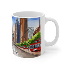 Load image into Gallery viewer, At the Cafe Chicago Magnificent Mile #21 Mug 11oz mug AI-Generated Artwork
