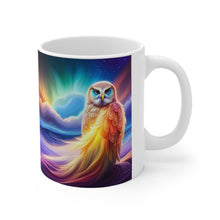 Load image into Gallery viewer, Beautiful Owl Standing in a Sea of Colors #7 Mug 11oz mug AI-Generated Artwork
