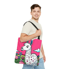 Load image into Gallery viewer, Field of a Llama #6 Tote Bag AI Artwork 100% Polyester
