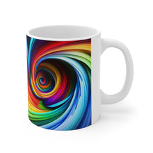 Load image into Gallery viewer, Bright Rainbow Swirls in Motion #3 Mug 11oz mug AI-Generated Artwork
