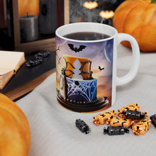 Load image into Gallery viewer, Happy Spooky Halloween Cake Celebration #26 Ceramic Mug 11oz AI-Generated Artwork
