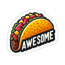Load image into Gallery viewer, Awesome Taco Vinyl Sticker, Foodie, Mouthwatering, Whimsical, Fast Food #6
