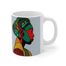 Load image into Gallery viewer, Colors of Africa Tribal Face Paint #8 11oz AI Decorative Coffee Mug
