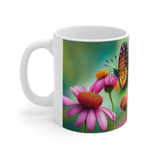 Load image into Gallery viewer, October Tourmaline Birth Month Colors Fairies &amp; Butterflies #4 Mug 11oz mug AI-Generated Artwork
