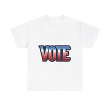 Load image into Gallery viewer, Vote Neon Sign Election Freedom Stand for Liberty, Justice, and Democracy T-shirt, Presidential Campaign, Election 2024 Shirt, Vote for Joy
