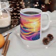 Load image into Gallery viewer, Pastel Sea-life Sunset #20 Ceramic Mug 11oz mug AI-Generated Artwork
