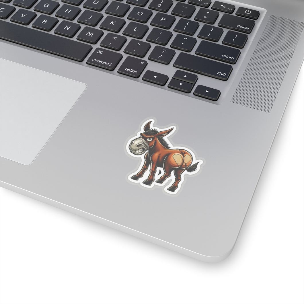 Funny Angry Stubborn Mule Vinyl Stickers, Laptop, Journal, Whimsical, Humor #1