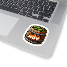 Load image into Gallery viewer, Hot Sour Pickle Barrel Vinyl Sticker, Foodie, Mouthwatering, Whimsical, Food #6
