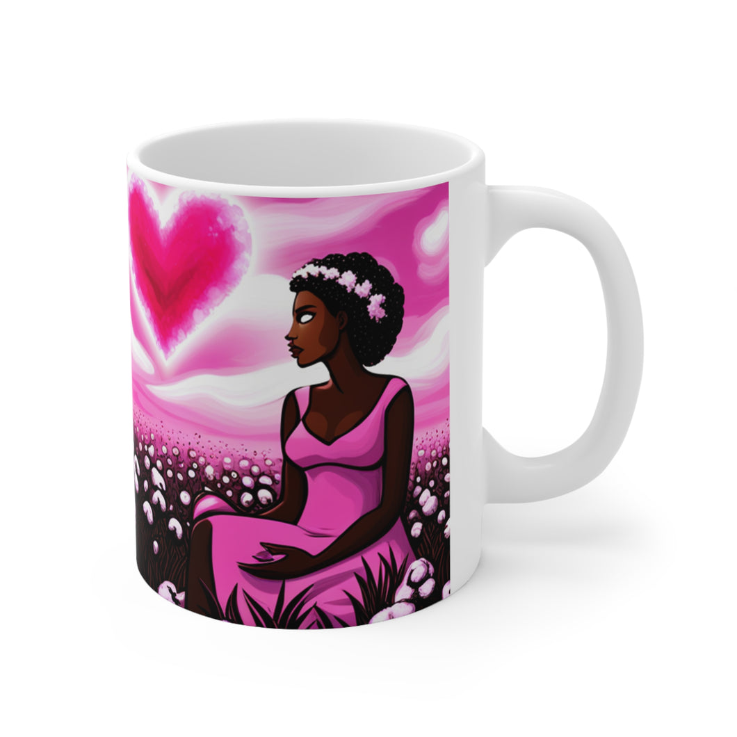 Valentine's Day From The Pink Heart #24 Ceramic Mug 11oz AI Artwork