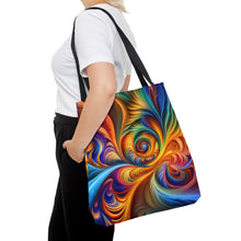 Load image into Gallery viewer, Vision Tye Dye Swirls and Ripples Tote Bag AI Artwork 100% Polyester #3
