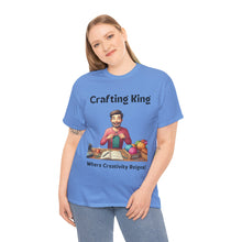 Load image into Gallery viewer, Crafting King: Where Creativity Reigns, Knitting 100% Cotton Classic T-shirt
