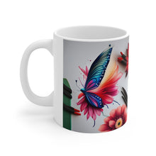 Load image into Gallery viewer, July Ruby Birth Month Colors Fairies &amp; Butterflies #4 Mug 11oz mug AI-Generated Artwork
