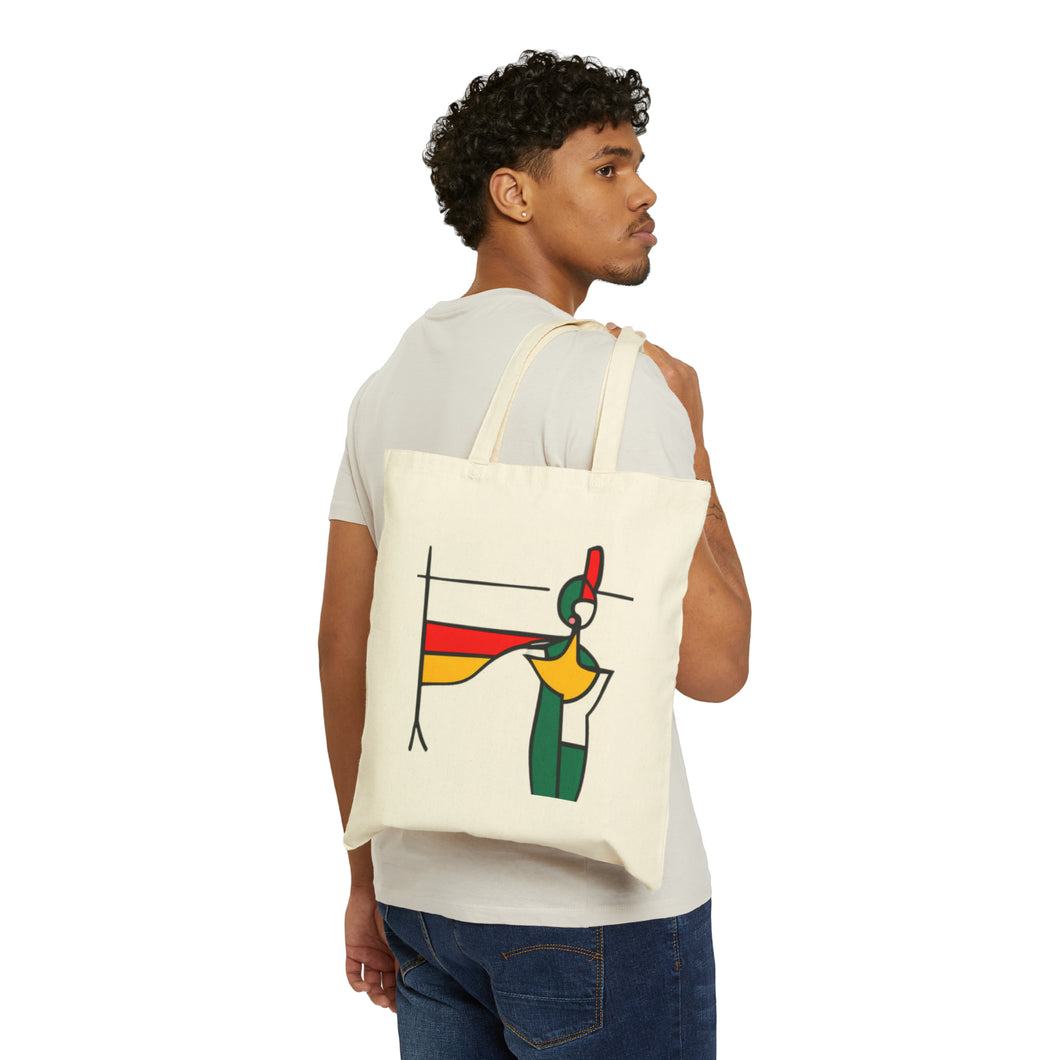 Colors of Africa Queen Mother Dance #5 100% Cotton Canvas Tote Bag 15