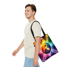 Load image into Gallery viewer, Ying Infinite Beauty Electricity Fusion of Colors #6 Tote Bag AI Artwork 100% Polyester
