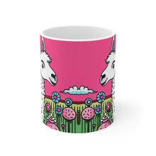 Load image into Gallery viewer, Good Vibes Cute Llama Funny #9 Ceramic 11oz Mug AI-Generated Artwork
