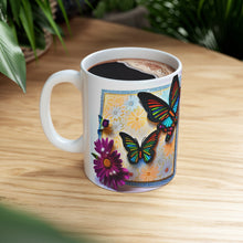 Load image into Gallery viewer, Colorful Monarch Butterflies #7 Mug 11oz mug AI-Generated Artwork
