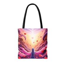 Load image into Gallery viewer, Angelic Angel Love the Pink Heart Series Tote Bag AI Artwork 100% Polyester #12
