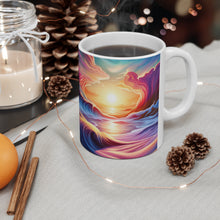 Load image into Gallery viewer, Pastel Sea-life Sunset #7 Ceramic Mug 11oz mug AI-Generated Artwork
