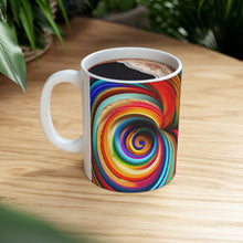 Load image into Gallery viewer, Bright Rainbow Swirls in Motion #1 Mug 11oz mug AI-Generated Artwork
