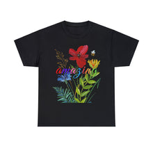 Load image into Gallery viewer, Amazing Floral Unisex Heavyweight 100% Cotton T-Shirt
